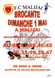 Lire la suite à propos de l’article BROCANTE : DIMANCHE 1 MAI